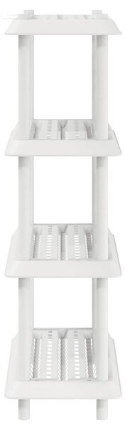 Polc egység 4 szint 100 x 40 x 136,5 cm PP Fehér