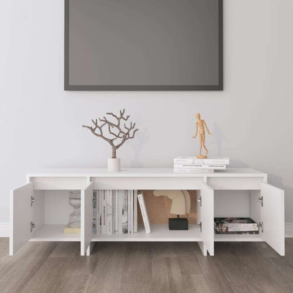 Fehér TV Szekrény - Forgácslap - 120x30x40,5 cm