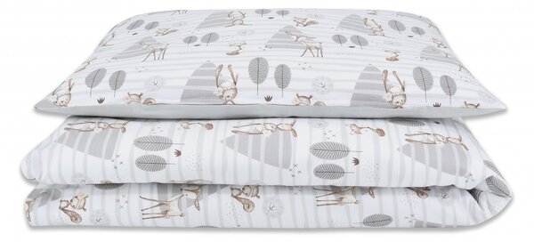 Baby Shop 5 részes babaágynemű - szürke bambi és barátai