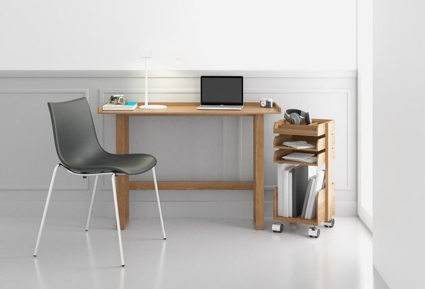 Slim tömör tölgyfa íróasztal - Wireworks