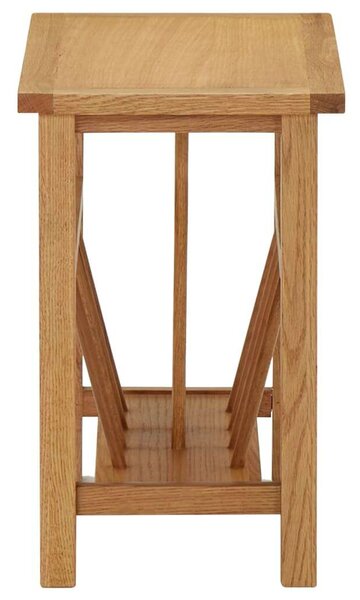 Tömör tölgyfa magazinasztal 45 x 27 x 42 cm