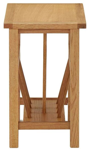 Tömör tölgyfa magazinasztal 45 x 27 x 42 cm