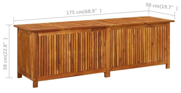 Akácfa Kerti Tárolóláda - 175x50x58 cm