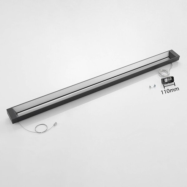 Arcchio LED-es függőlámpa Cuna, fekete, 162cm, fém, Fekete, Dolgozószoba / Iroda, Alumínium, Modern