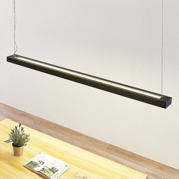 Arcchio LED-es függőlámpa Cuna, fekete, 162cm, fém, Fekete, Dolgozószoba / Iroda, Alumínium, Modern