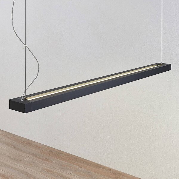 Arcchio LED-es függőlámpa Cuna, fekete, 162cm, fém, Fekete, Dolgozószoba / Iroda, Alumínium, Modern