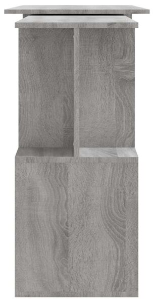 Szürke sonoma színű szerelt fa sarokasztal 200 x 50 x 76 cm