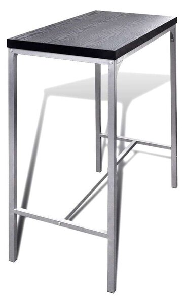 Modern Bárpult Szett - Fekete MDF - 2 Szék