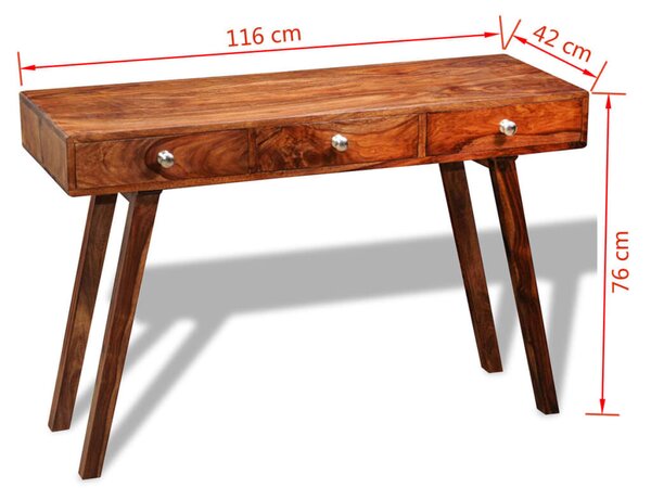 Kelet-indiai Rózsafa Tálalóasztal - 3 Fiók - 76cm