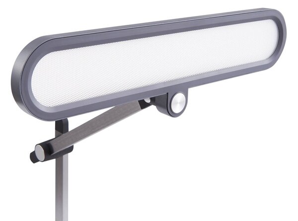 Lindby LED-es asztali lámpa Elvir, szürke, alumínium, magasság 53cm, CCT, dimmelhető, Alu / szürke / cink, Nappali / Étkező, Alumínium, Modern