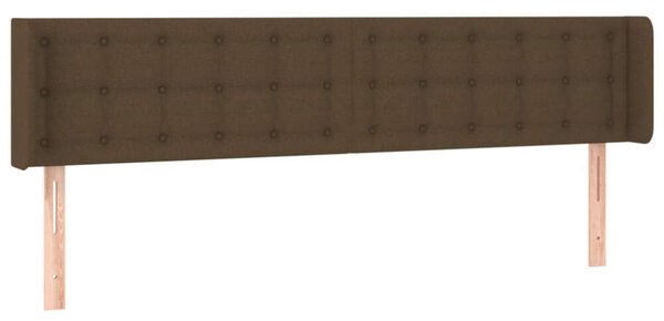 VIDAXL LED-es Ágyfejtámla - Sötétbarna Szövet - 203cm