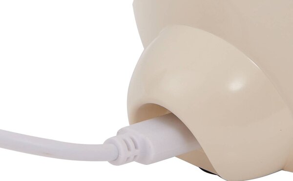 Lindby LED asztali lámpa Haas, bézs, műanyag,CCT,magasság39cm, dimmelhető, Krém / borostyánsárga, Gyermekszoba, Műanyag, Fiatalos életstílus