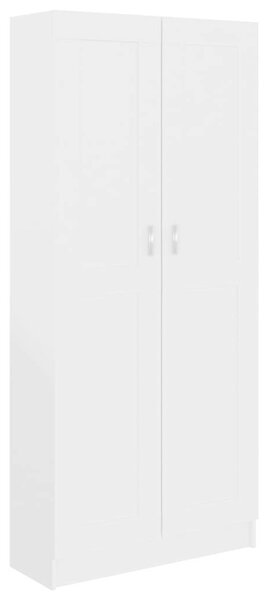 Fehér forgácslap könyvszekrény 82,5 x 30,5 x 185,5 cm