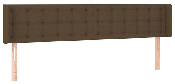 VIDAXL LED-es Ágyfejtámla - Sötétbarna Szövet - 203cm