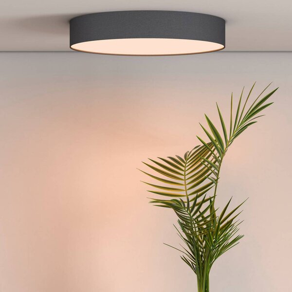 Calex Smart LED mennyezeti világítás Fabric, Ø 40 cm, RGBW, dimmelhető, dimmelhető, Fekete, Nappali / Étkező, Műanyag, Modern