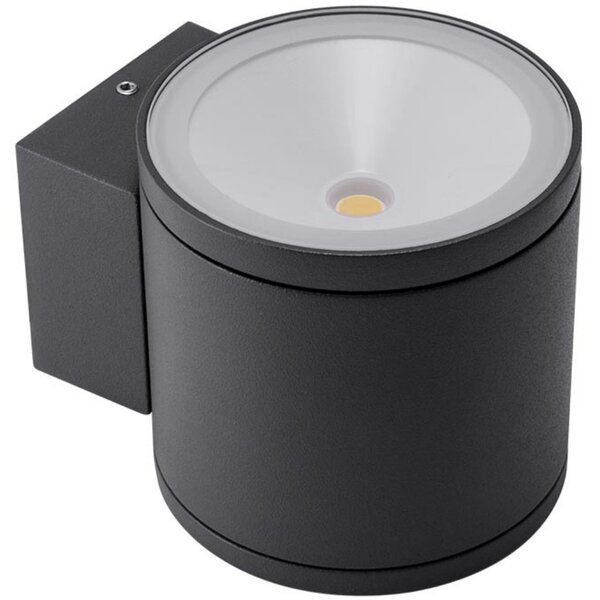Kültéri fali LED lámpa, le és fel világító, 12 W, hidegfehér, fekete színű (Eta)