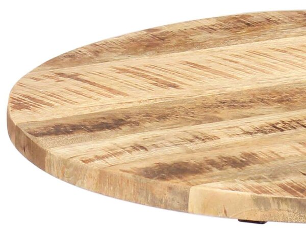 Tömör mangófa és öntöttvas kisasztal 60 x (46-63) cm