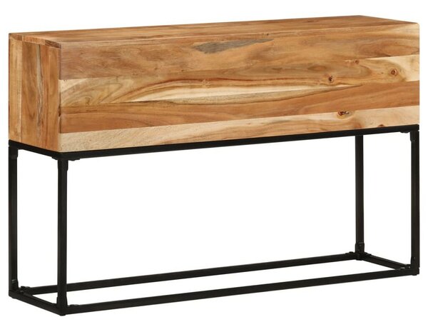 Akácfa Tálalóasztal - Ipari Stílus - 120x30x75 cm
