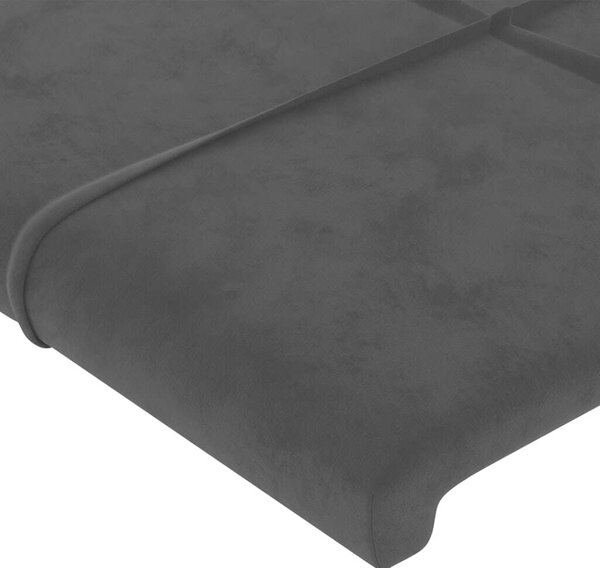 LED-es Fejtámla - Bársony - Fekete - 200x128cm