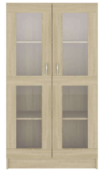 VidaXL vitrinszekrény 82,5x30,5x150 cm, sonoma-tölgy , forgácslap