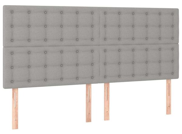 4 db Világosszürke Ágyfejtámla - 80x5x78/88 cm