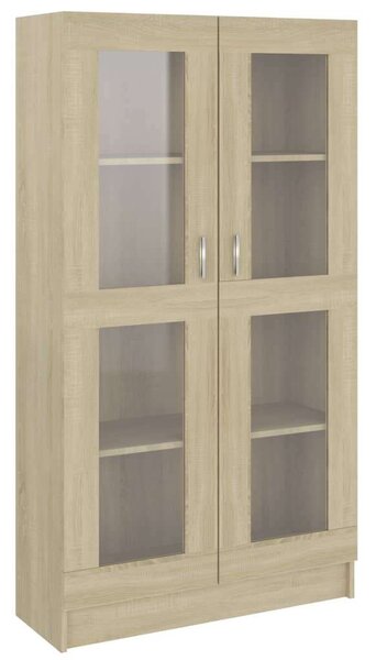 VidaXL vitrinszekrény 82,5x30,5x150 cm, sonoma-tölgy , forgácslap