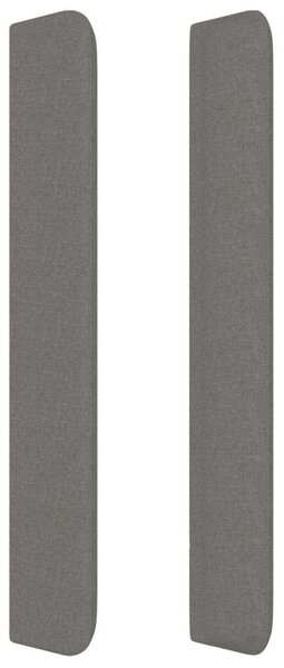 Modern Szövet Fejtámla Szárnyakkal - Sötétszürke - 147x16x118/128cm