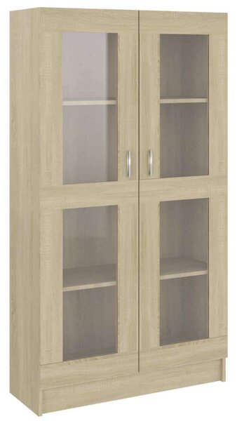VidaXL vitrinszekrény 82,5x30,5x150 cm, sonoma-tölgy , forgácslap