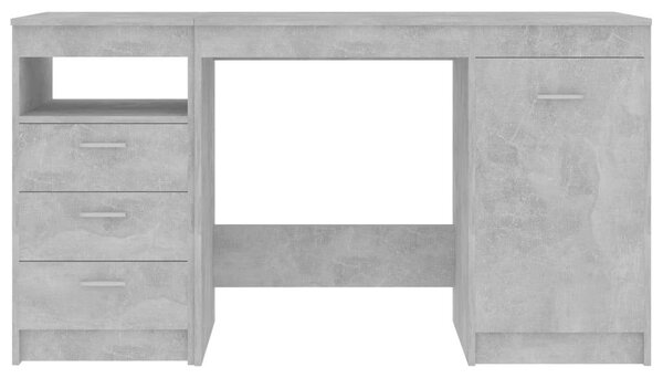 Modern Íróasztal - Betonszürke - 140x50x76 cm