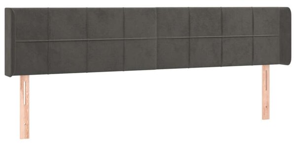 Bársony LED Fejtámla - Sötétszürke - 183cm