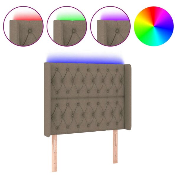 HomeComfort LED Fejtámla - Bézs Szövet - 103x16x118/128cm