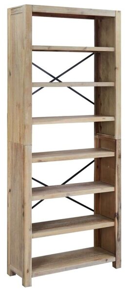 Akácfa Könyvespolc - 7 Polc - 80x30x200 cm