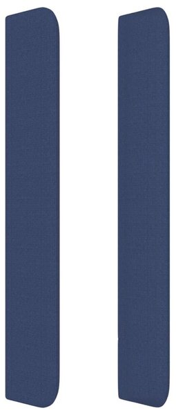 Elegáns Kék Szövet Fejtámla Szárnyakkal - 103x16x118/128 cm