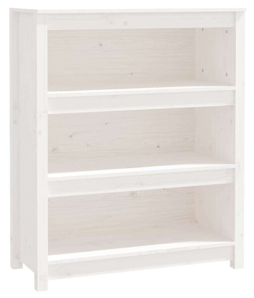 VIDAXL Fehér Fenyőfa Könyvespolc - 80x35x97 cm