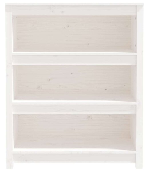 VIDAXL Fehér Fenyőfa Könyvespolc - 80x35x97 cm