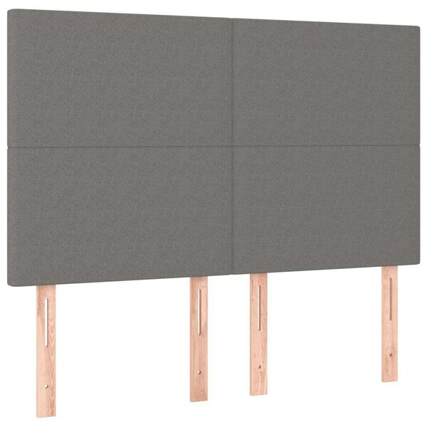 LED-es Fejtámla - Sötétszürke Szövet - 144x5x118/128cm