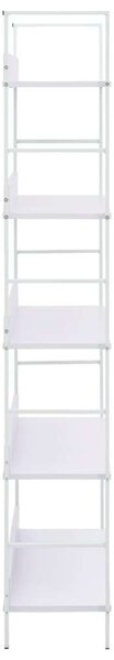 VidaXL 5 szintes fehér szerelt fa könyvespolc 60 x 27,6 x 158,5 cm