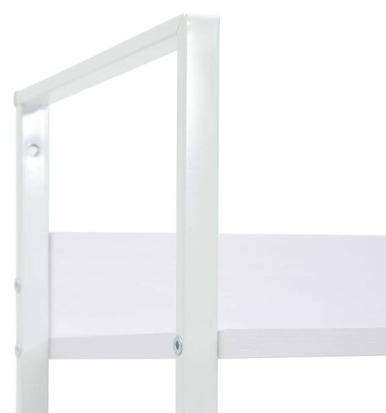 VidaXL 5 szintes fehér szerelt fa könyvespolc 60 x 27,6 x 158,5 cm