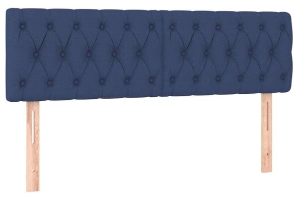 VIDAXL Kék Szövet Fejtámla LED Világítással - 144x7x78/88cm