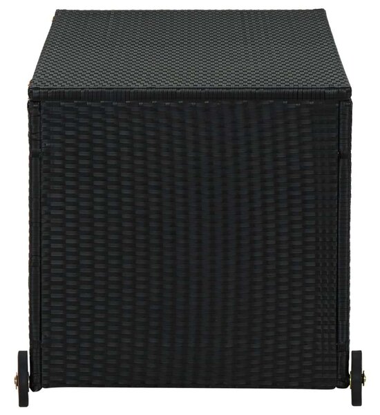 Kerti Tárolóláda - Polyrattan - Fekete - 120x65x61 cm