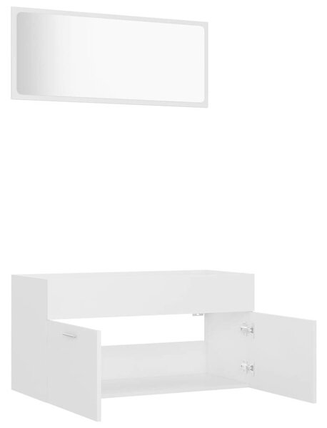 Modern Fürdőszobabútor Szett - Fehér - 90cm