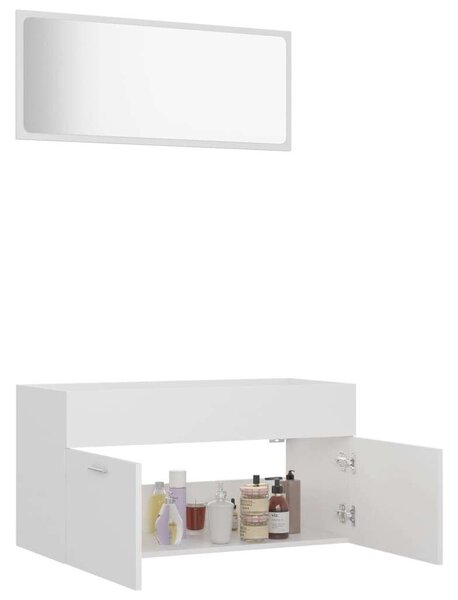 Modern Fürdőszobabútor Szett - Fehér - 90cm