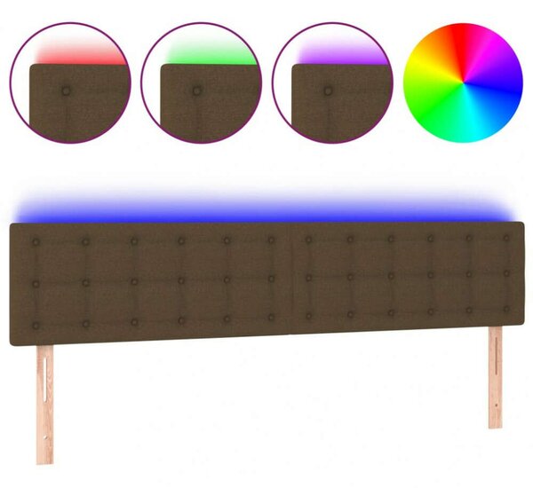 LED-es Fejtámla - Sötétbarna - 200x5x78/88cm