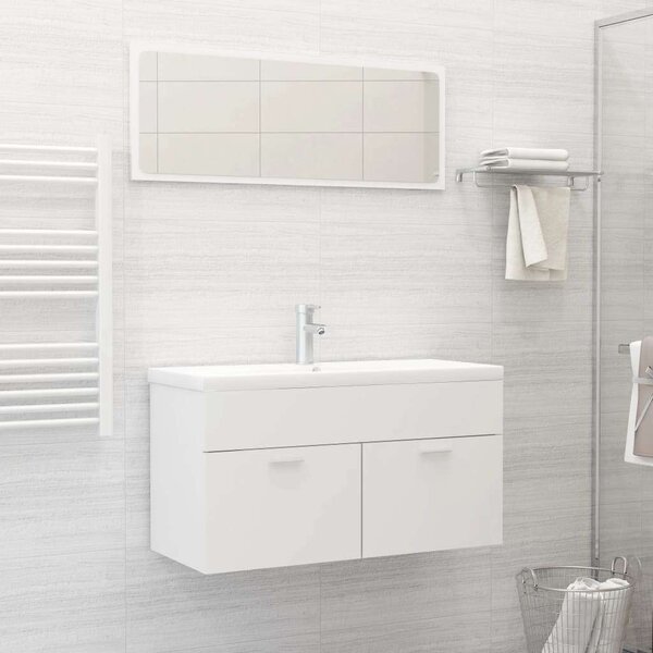 Modern Fürdőszobabútor Szett - Fehér - 90cm