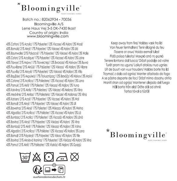Barna újrahasznosított pamut takaró 130x160 cm Lane – Bloomingville