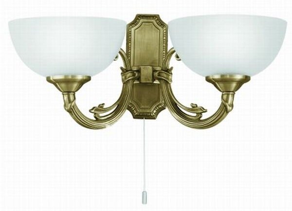 Savoy - Fali lámpa húzókapcsolós bronz, 2xE14 - Eglo-82752