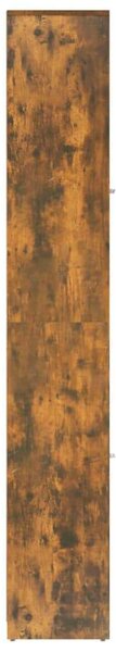 Füstös tölgyszínű szerelt fa fürdőszobaszekrény 30x30x183,5 cm