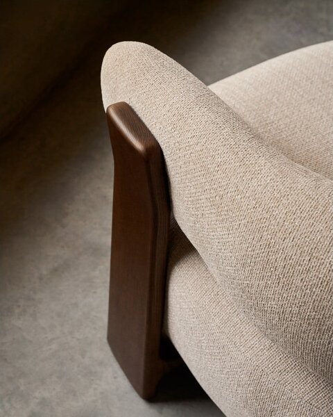 Bézs zsenília fotel Granite – Kave Home