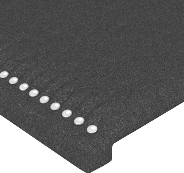 Fekete szövet led-es fejtámla 200x5x118/128 cm