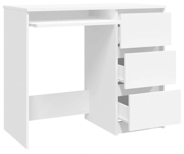 VidaXL forgácslap íróasztal 90 x 45 x 76 cm, fehér